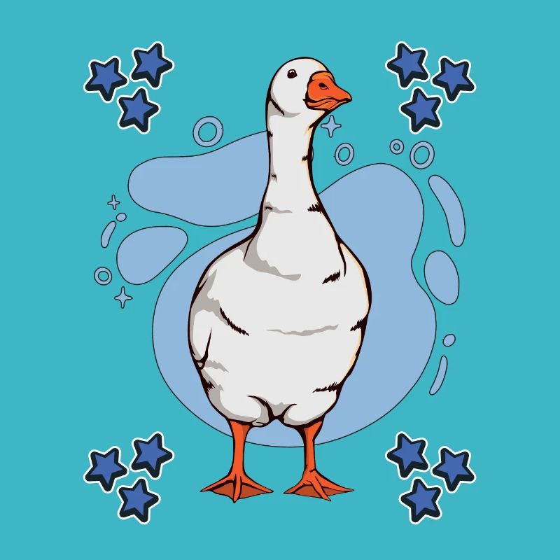 Gänse Goose Blue Design