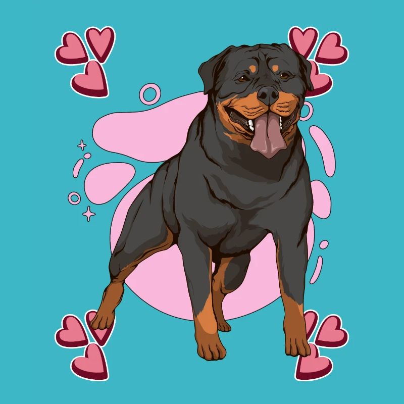Rottweiler Heart Design