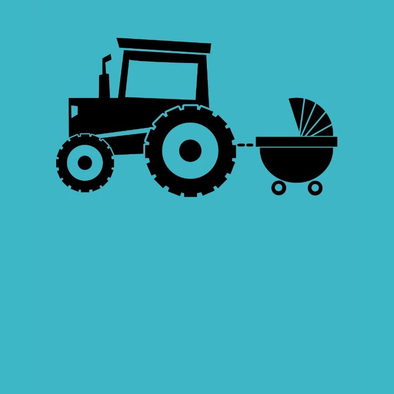 Traktor mit Babywagen