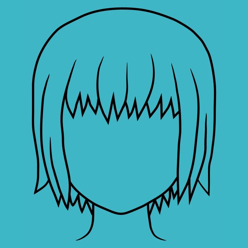 Manga Mädchen Gesichtslos Kopf