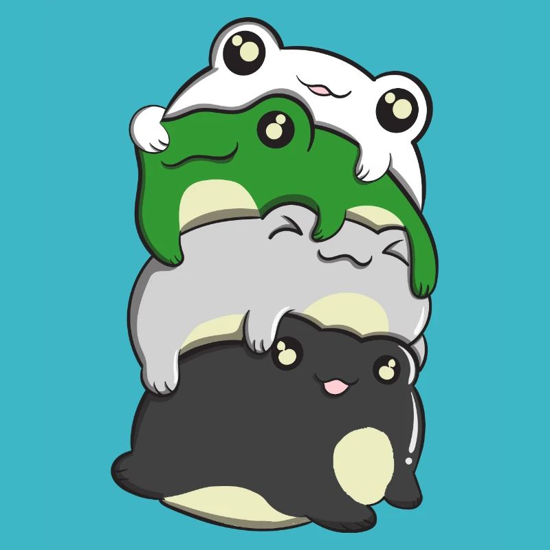Demiromantic Pride Frog Pile Demiromantic