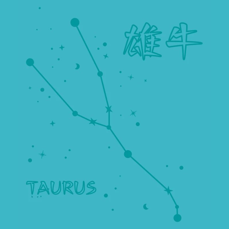 Stier Sternzeichen Taurus Sternbild & Japan Letter