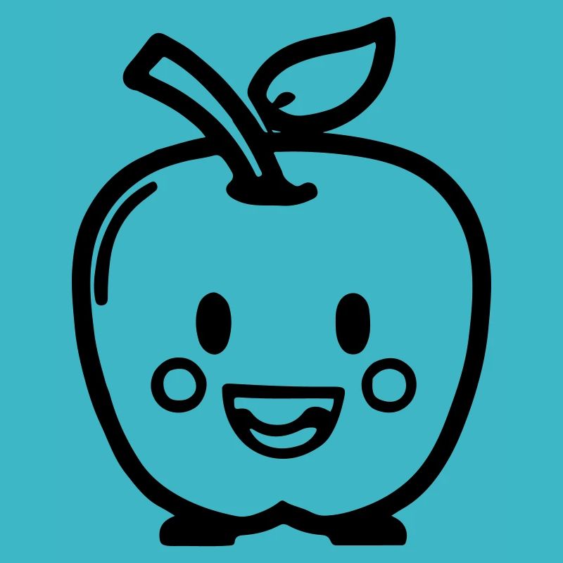 Jolie pomme avec l’idée cadeau Face Vector
