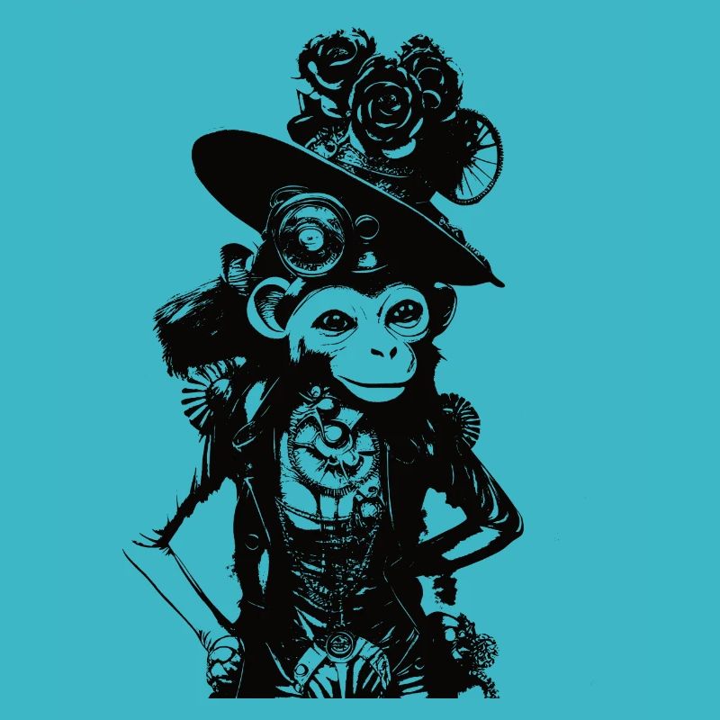 Steampunk crazy Monkey im einzigartigen Design