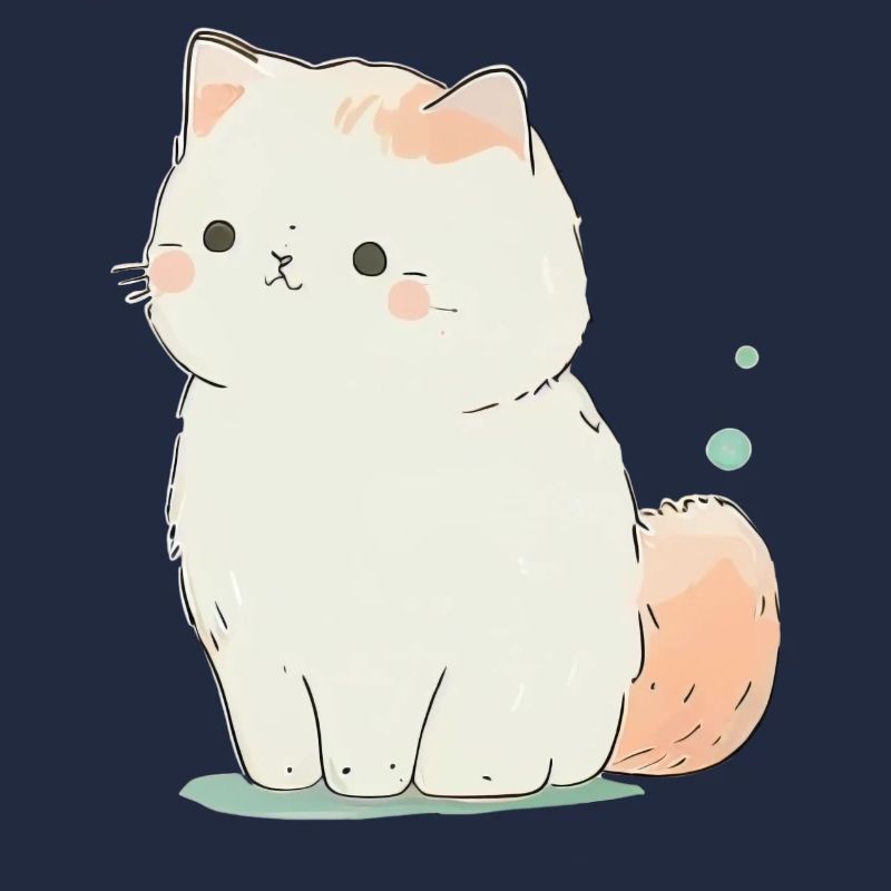 Chat mignon pastel