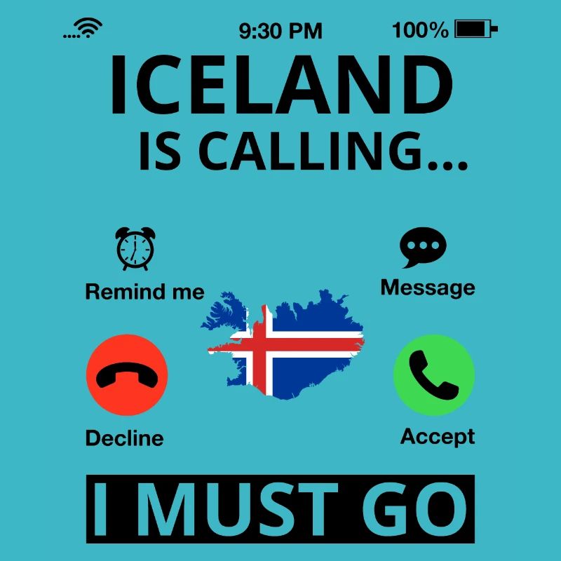 Island Flagge is calling Isländische Flagge