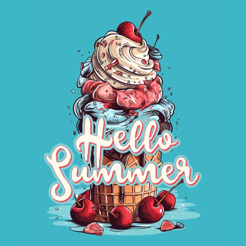 Hello Summer Eis Eiscreme Eisdiele