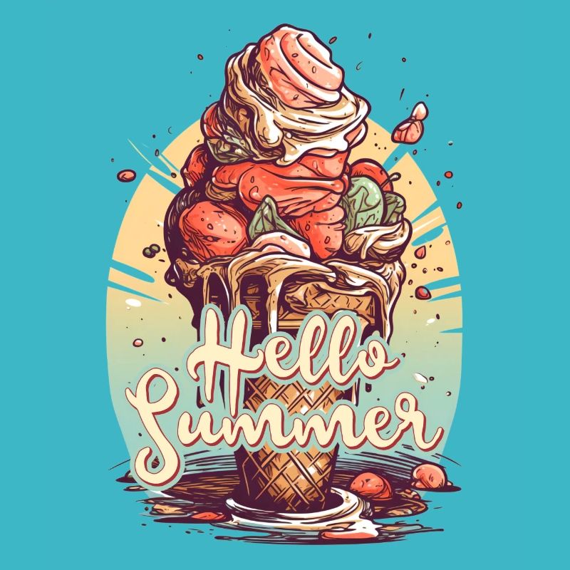 Hello Summer Eis Eiscreme Eisdiele