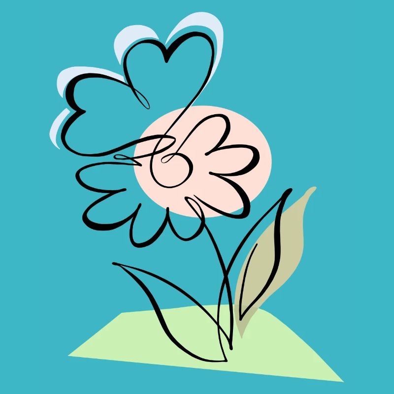 Blüte mit Schmetterling