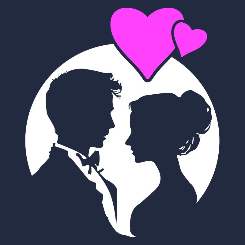 Ehepaar Hochzeit Silhouette