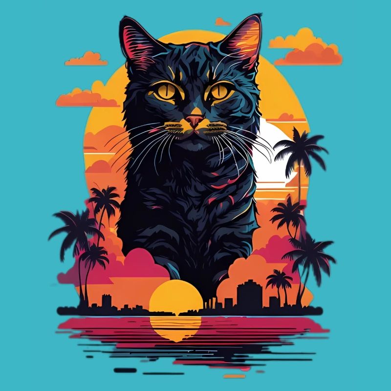 Katze am Strand