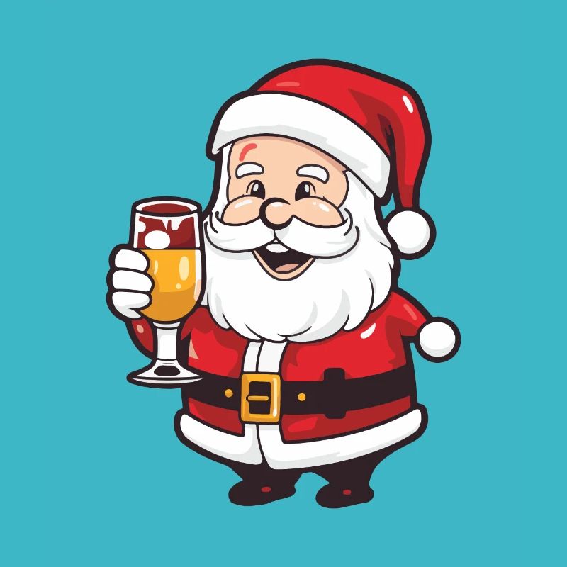 Weihnachtsmann Drinking Comic Weihnachten