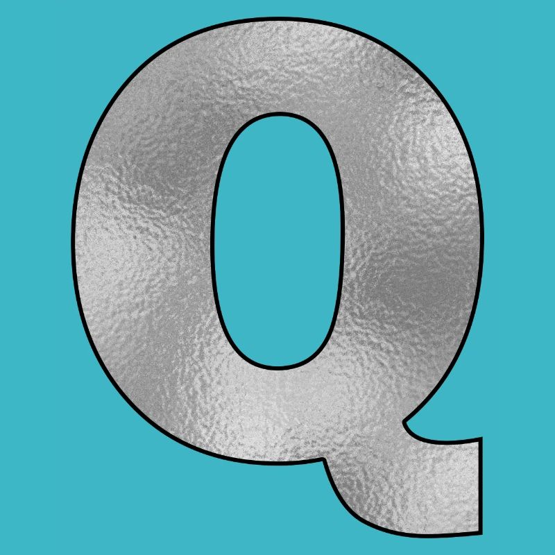 Buchstabe Q Silber