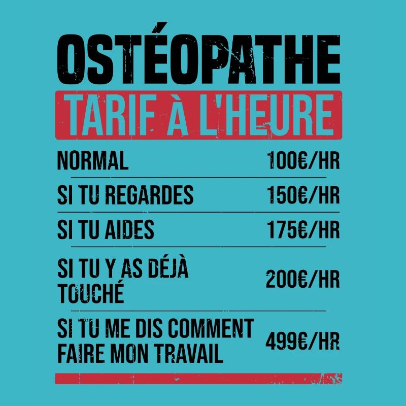 Osteopath hourly rate gift idea humor