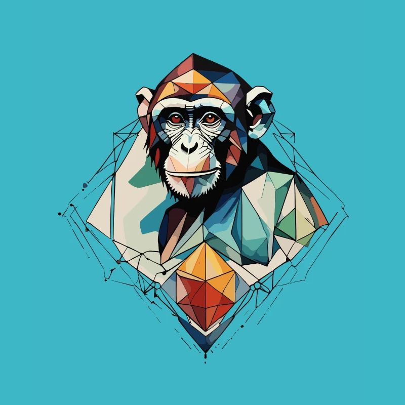 Lebensfroher Geometrieaffe