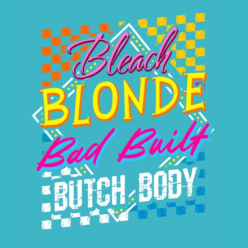 Design rétro : blond de plage, mal construit –