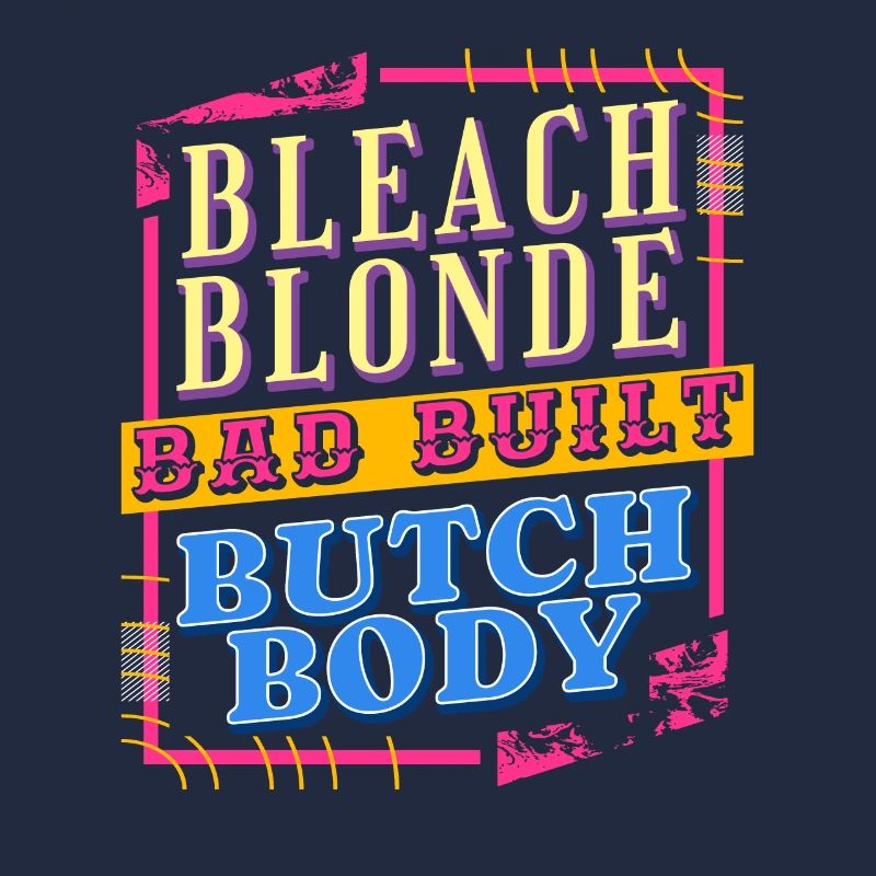 Design rétro : blond de plage, mal construit –