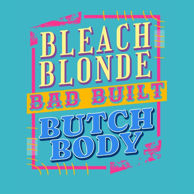 Design rétro : blond de plage, mal construit –
