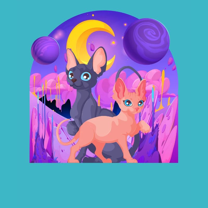 Galactic Cat Vintage Retro Cat Timeless Elegance