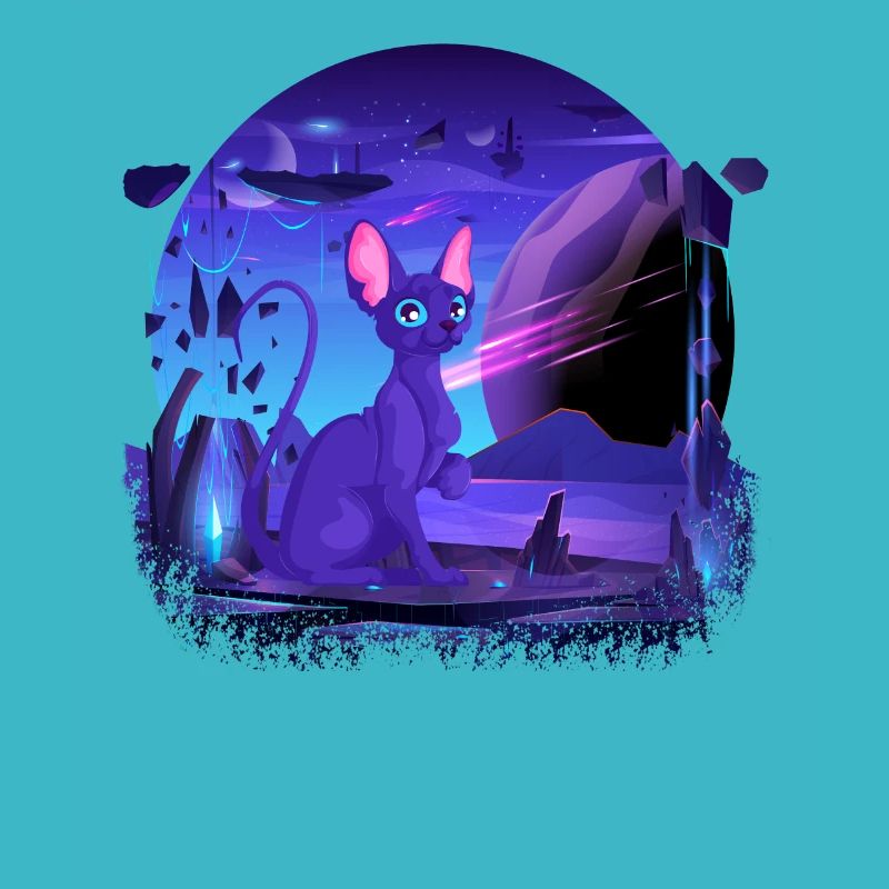 Galactic Cat Vintage Chat rétro Élégance intemporelle