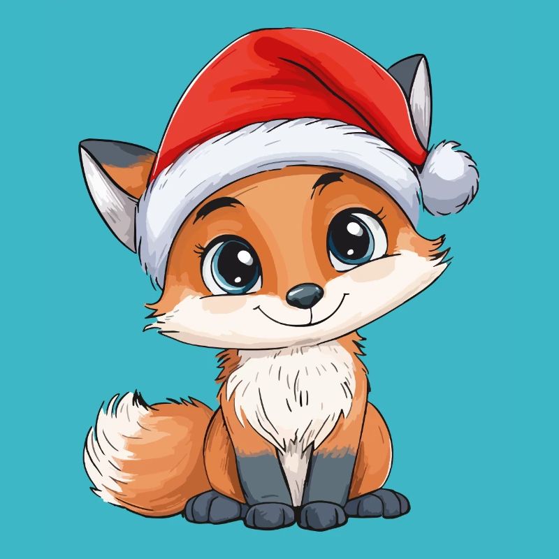 Renard Noël mignon Noël mignon Noël