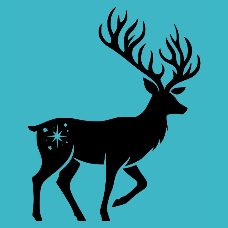 Silhouette de cerf Noël