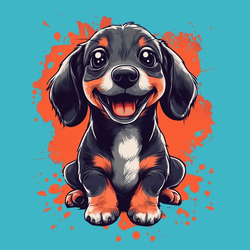 Dackel Welpe lustiger Hund Hunde