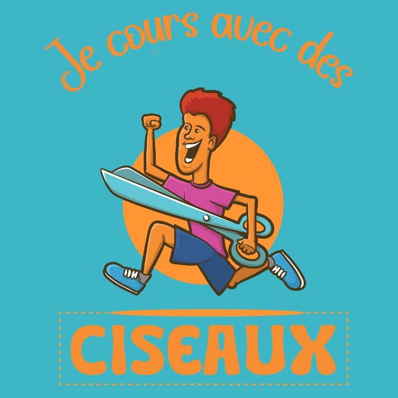 je cours avec des ciseaux