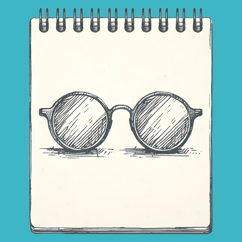 Zeichnung einer Brille