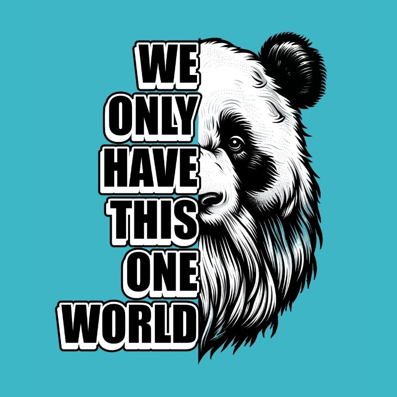 alter Panda mit Bart Panda Spruch Motive