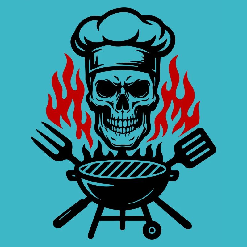 Grill Skull Chef Grillades