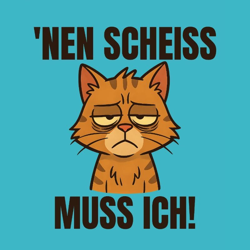 Lustige Katze mit frechem Spruch