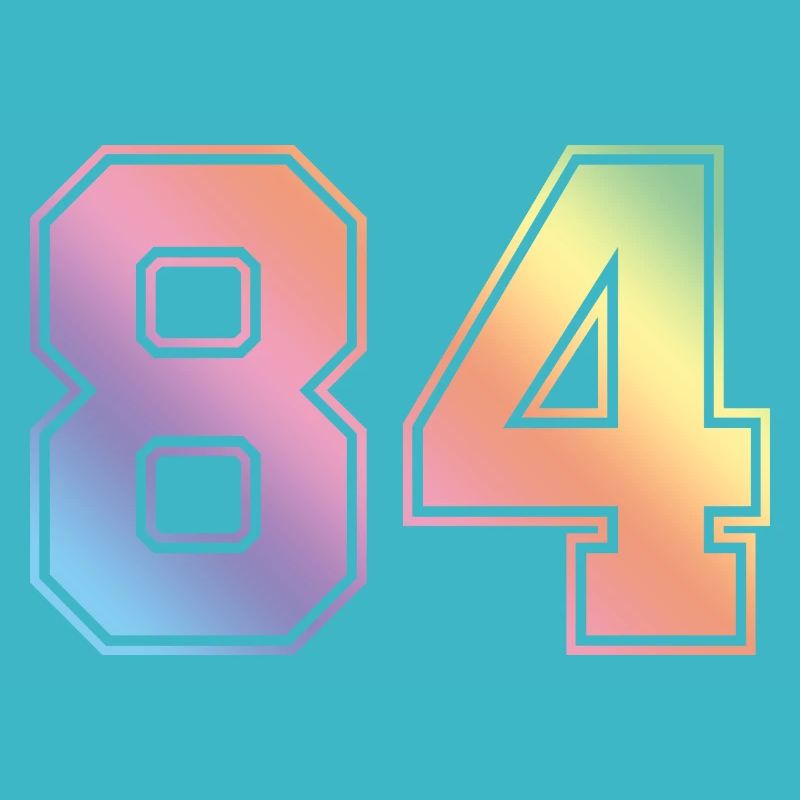 84 Number Colorful
