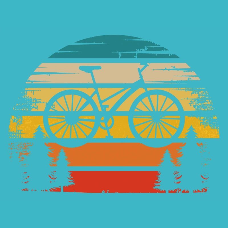 Retro Sonne und Fahrrad -