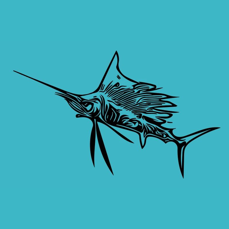 Wilder Schwertfisch Vector