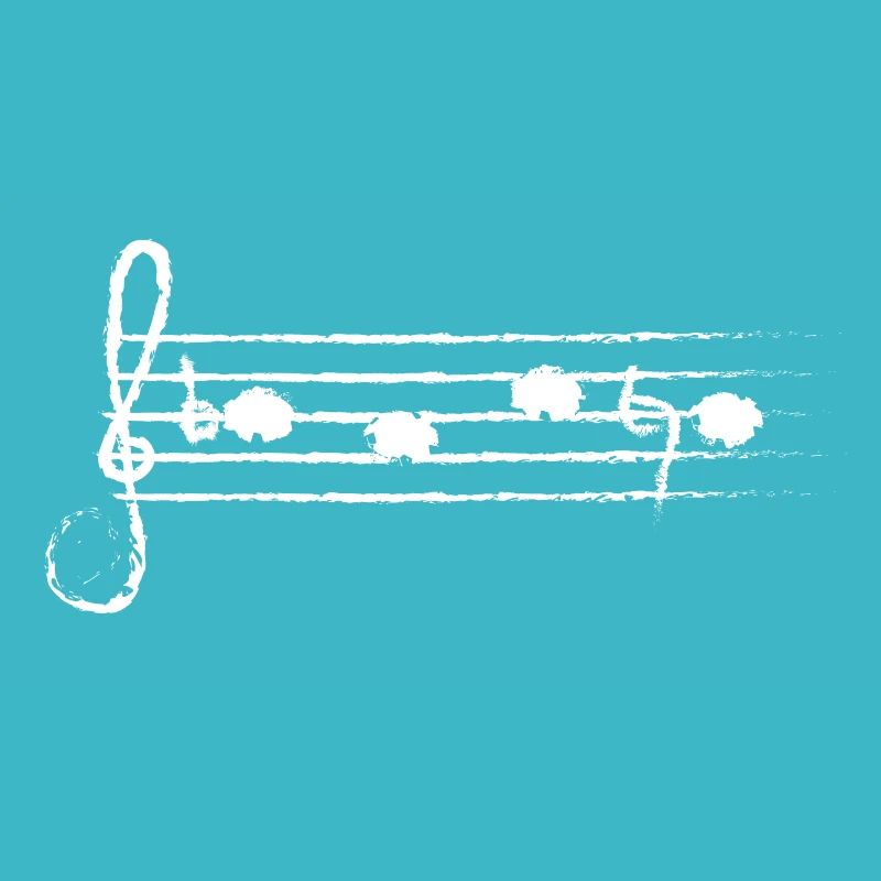 BACH en partition (blanc)