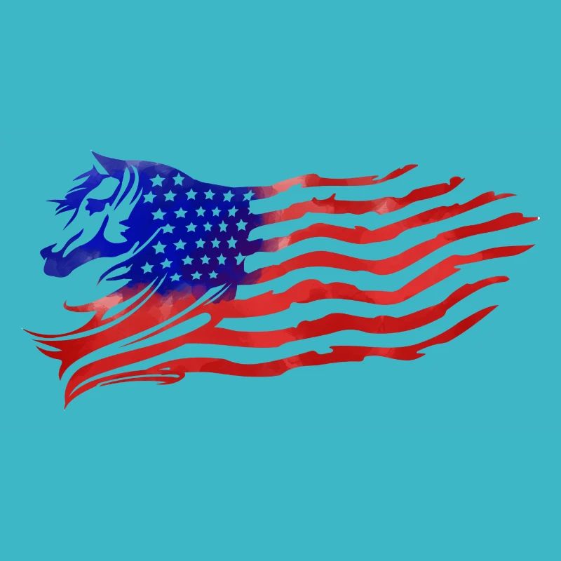 DRAPEAU AVEC CHEVAL