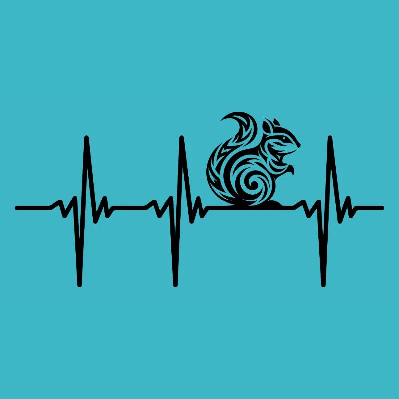 Heartbeat for small tattoo squirrel