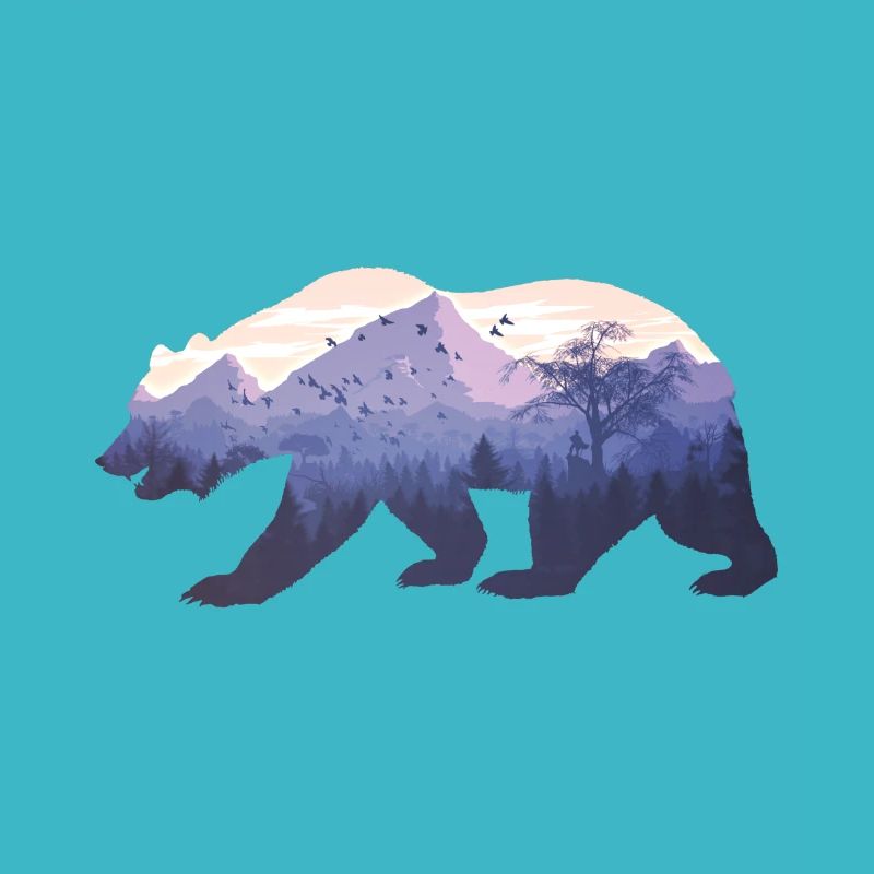 Bär Mountain Bear Zelt Abenteuer Wandern Geschenk