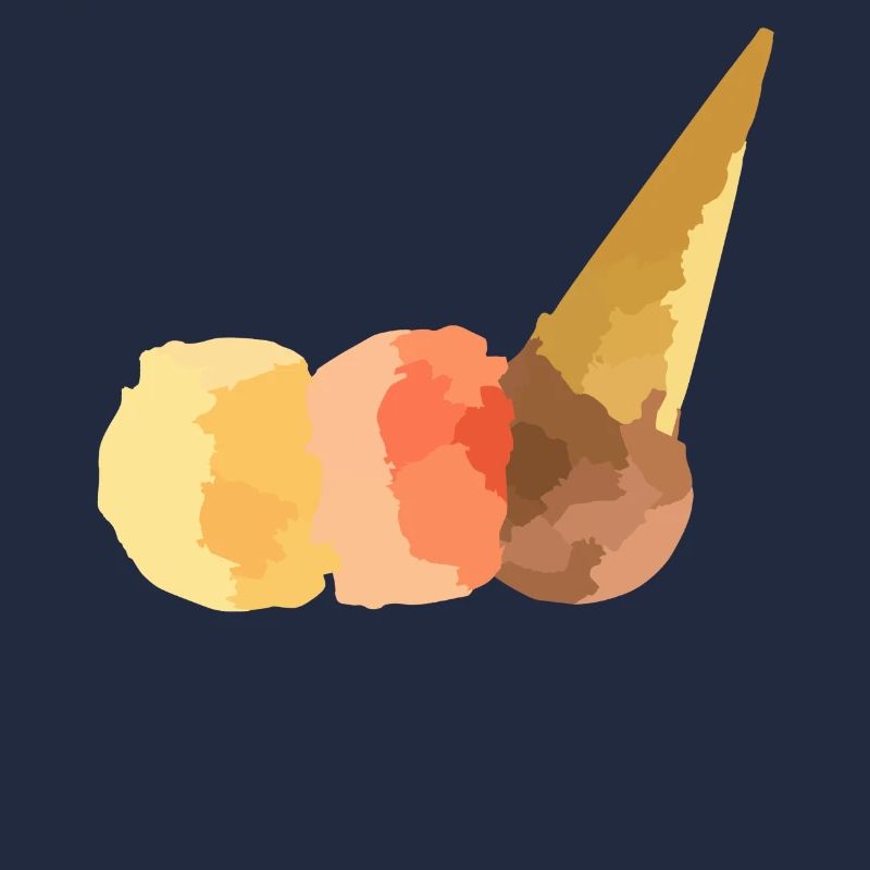 Sommer Eis - 3 Kugeln Vanille Erdbeer & Schoko