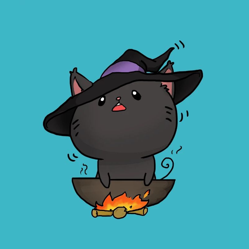Hexe Katze Kawaii