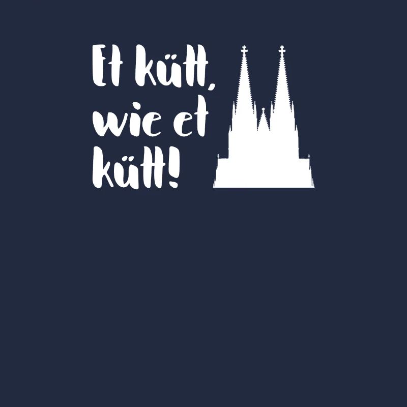 It comes as it comes. Cologne Cathedral with saying