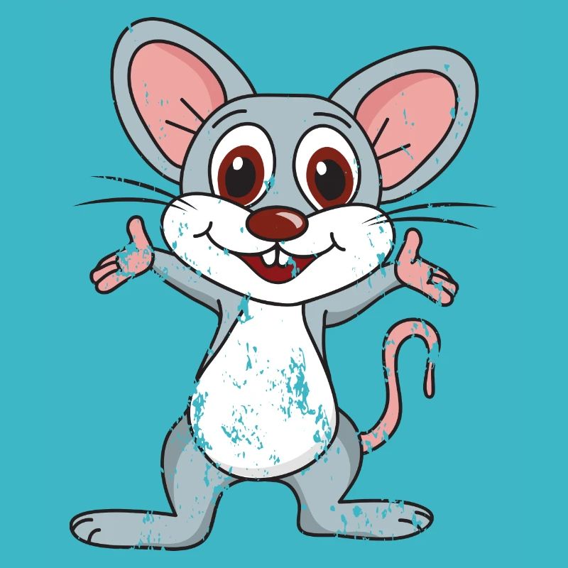 Retro Vintage Grunge Style Maus