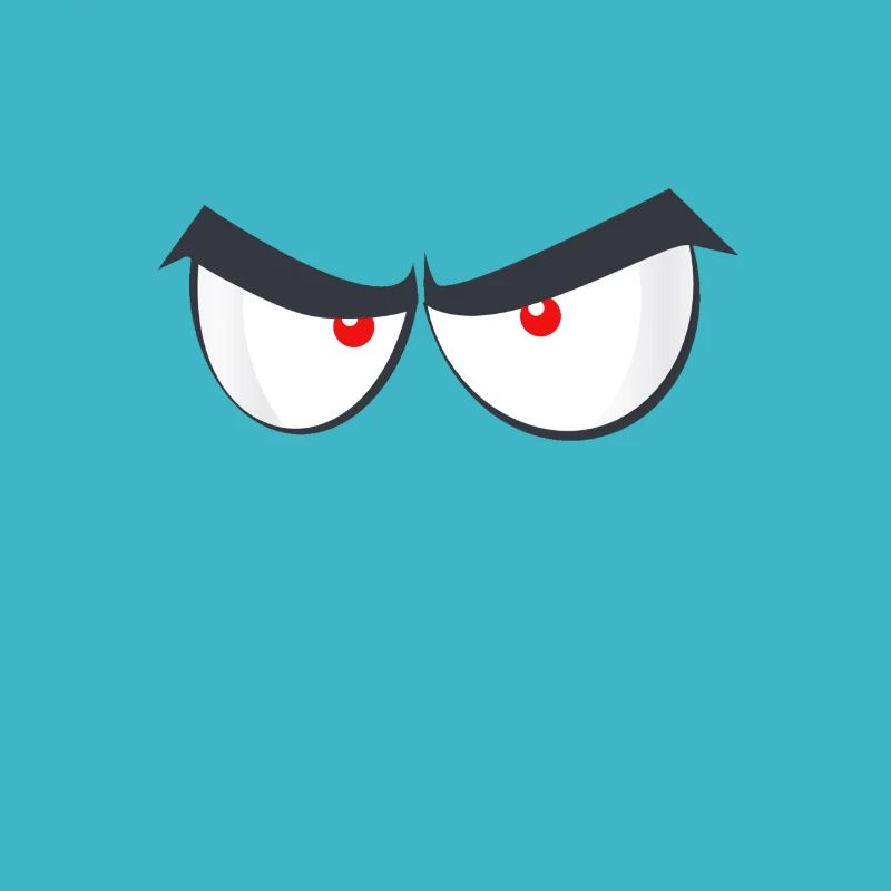 Angry Eyes Angry Eyes in Comic Style Gift