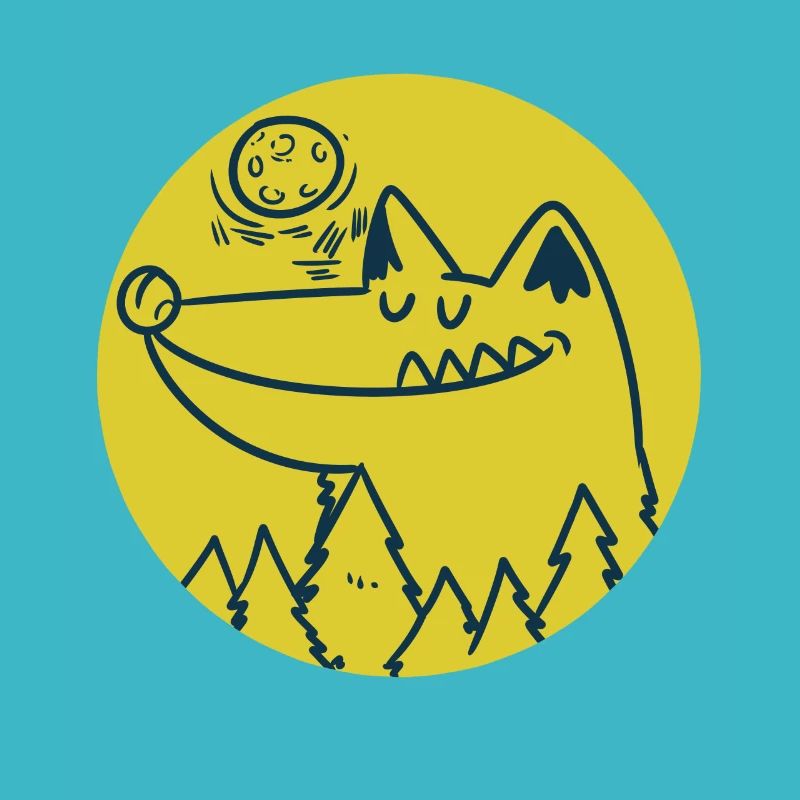 Wolf Cartoon Comic Pack Prey Gift Idea Wild