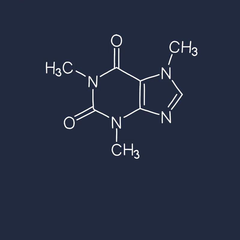 Geek caffeine coffee molecules chemistry gift idea