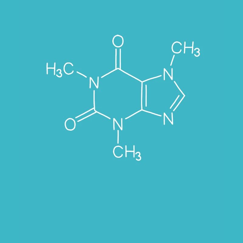 Geek caffeine coffee molecules chemistry gift idea