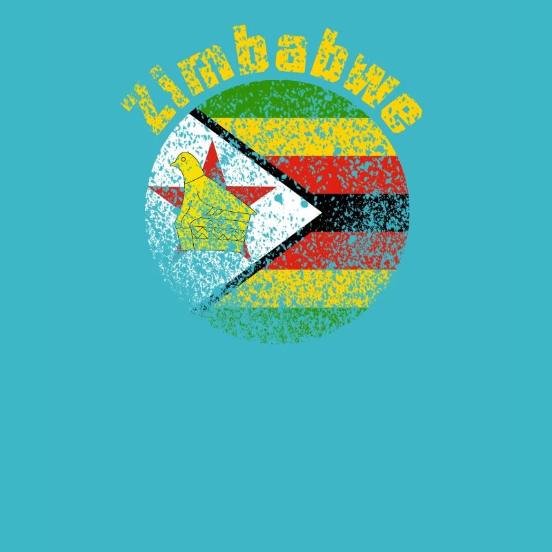 Zimbabwe Zimbabwe Afrique Drapeau Drapeau Vintage