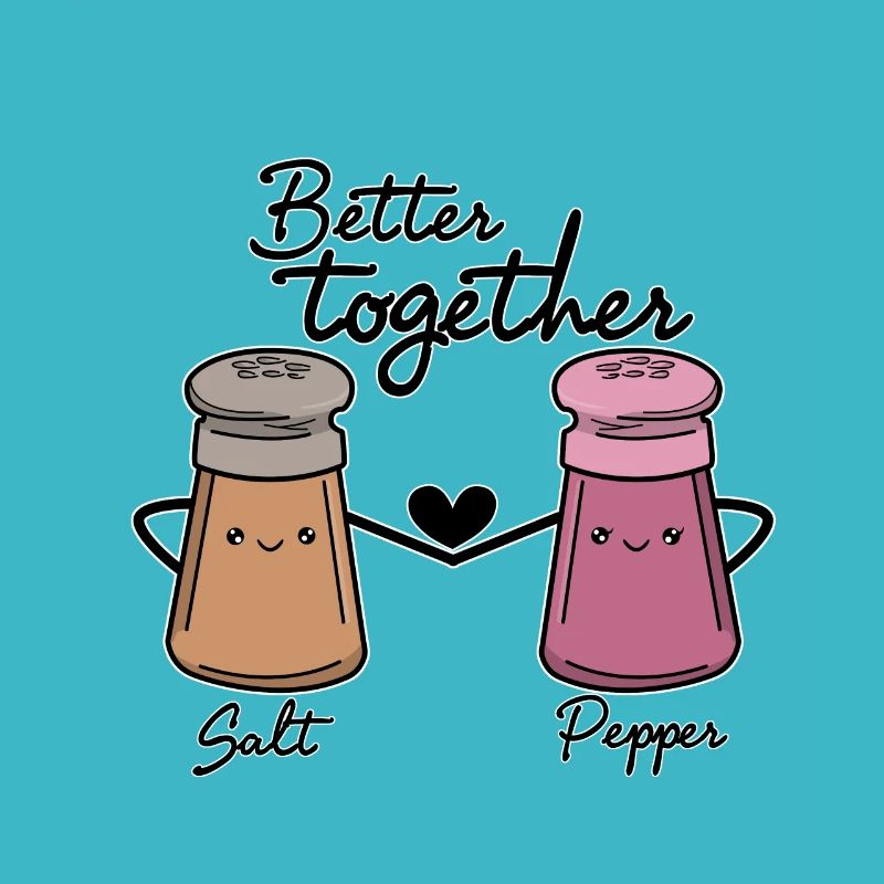Better Together Salt Pepper Heart Spice Gift