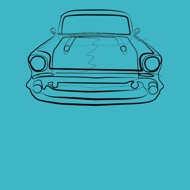 Oldtimer - one line drawing